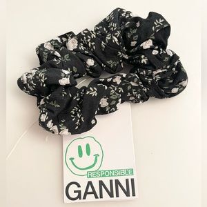 GANNI printed crepe scrunchie